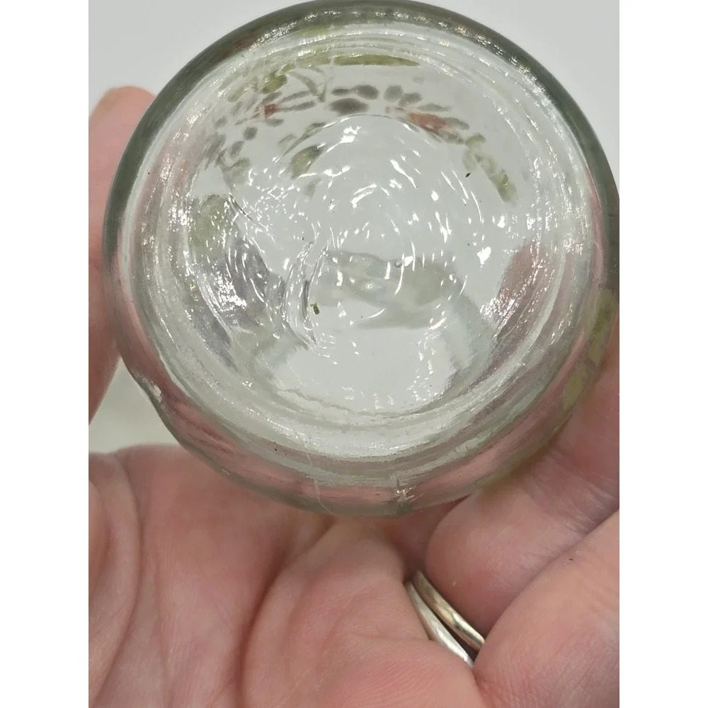 Vintage Hand Painted Daisy Floral Glass salt &‎ pepper shakers